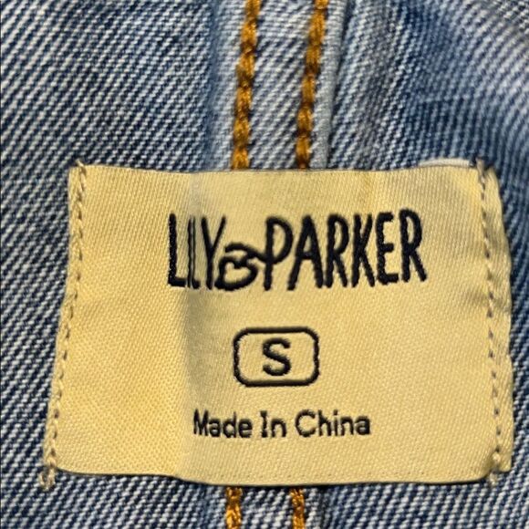 LILY PARKER Dark Denim Jumper Overall Dress-S - Picture 8 of 10